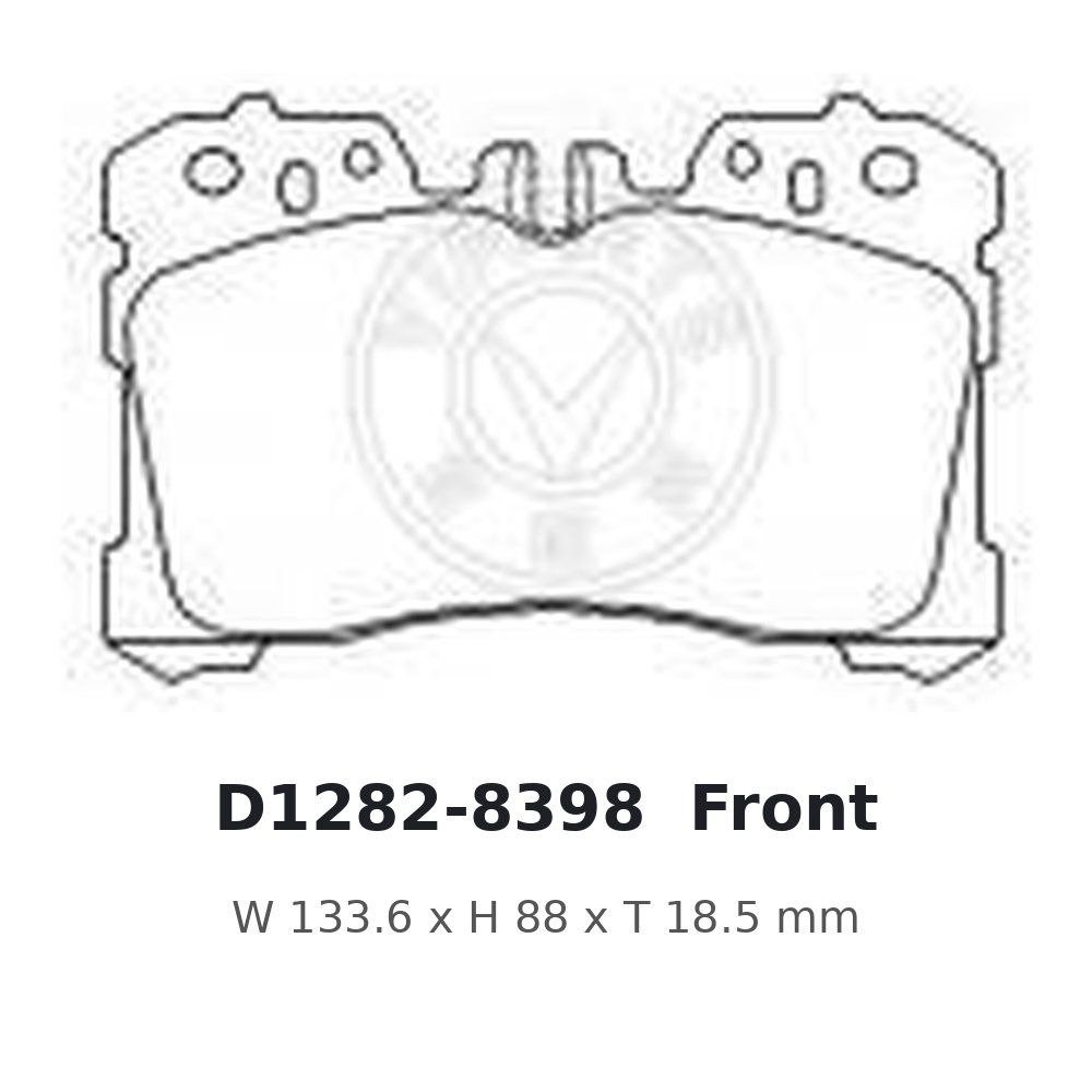 BRAKE PAD SET FRONT, CERAMIC