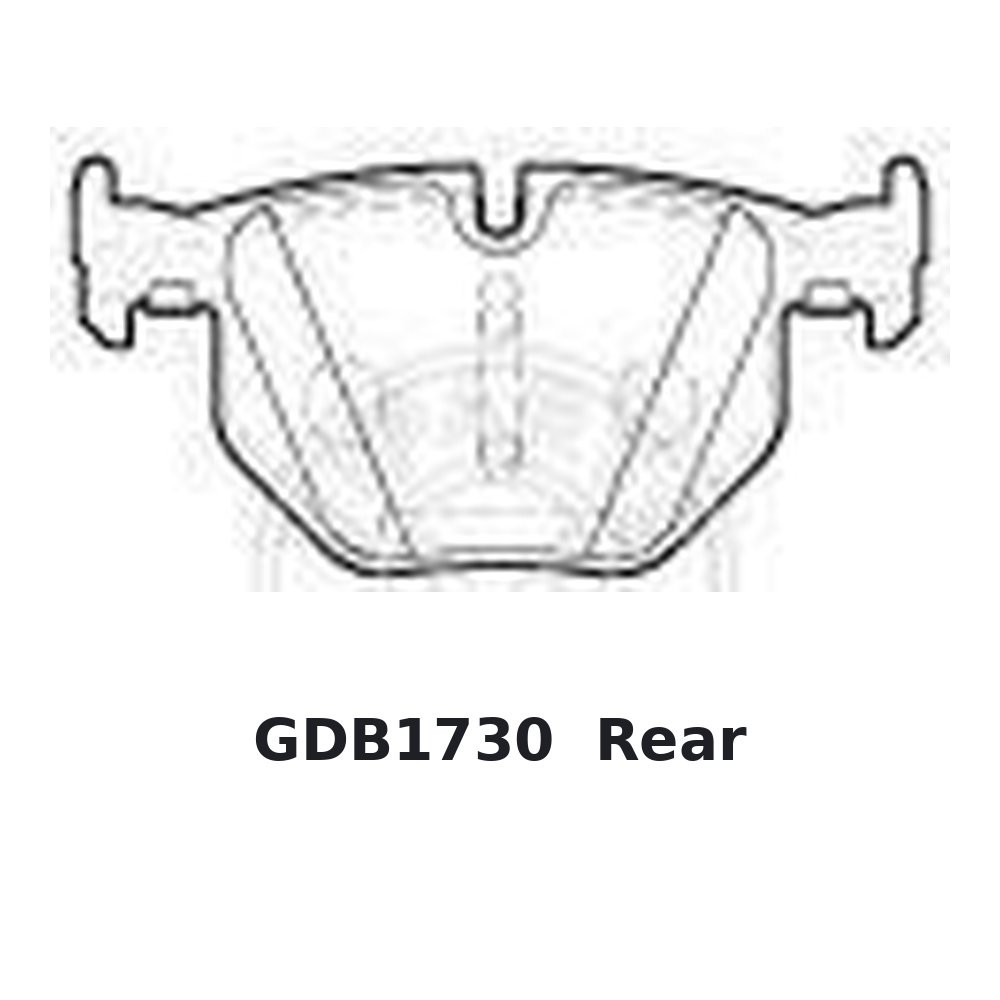 BRAKE PAD SET REAR, CERAMIC