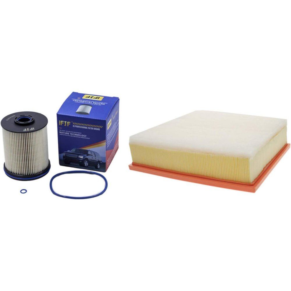 TP1015 FUEL FILTER AND A3231C AIR FILTER FOR SILVERADO GMC SIERRA 2017-2019 DURAMAX 6.6L V8 2500HD 3500HD DIESEL ENGINE