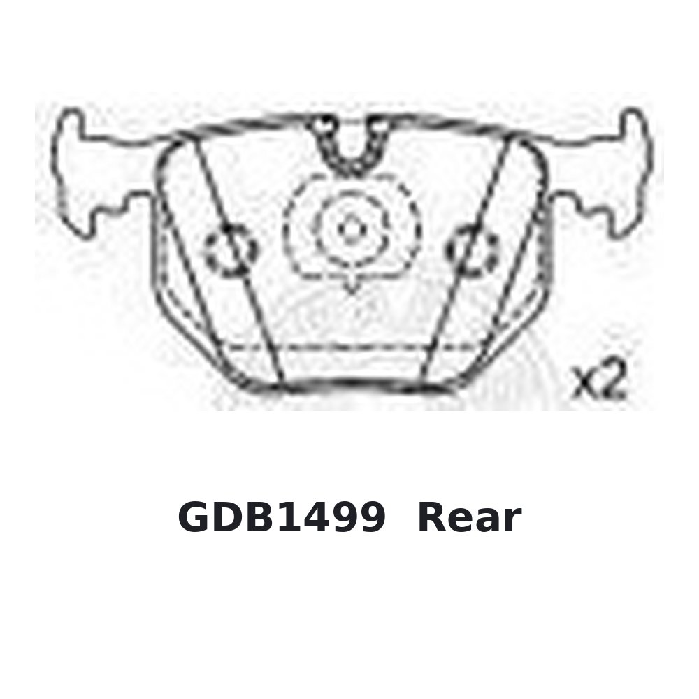 BRAKE PAD SET REAR, SEMI-METALLIC