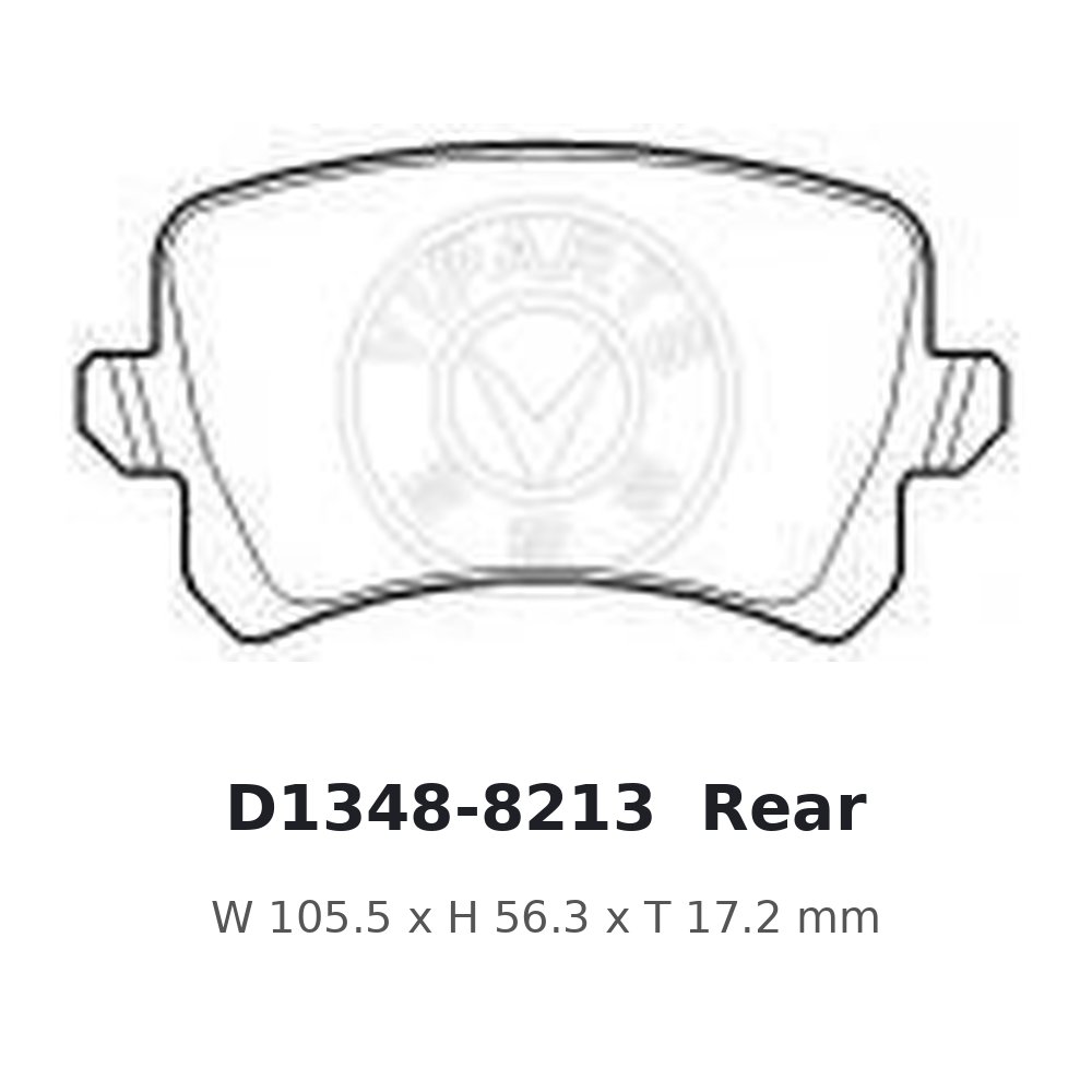 BRAKE PAD SET REAR, SEMI-METALLIC