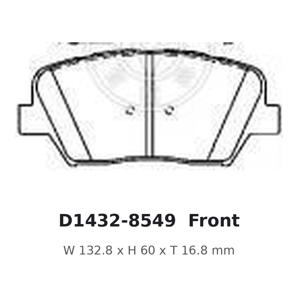 BRAKE PAD SET FRONT, CERAMIC