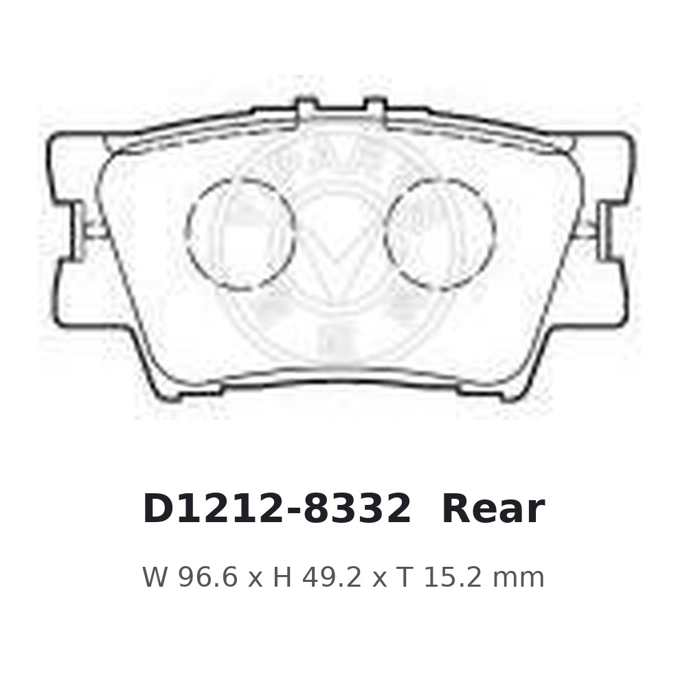 BRAKE PAD SET REAR, CERAMIC