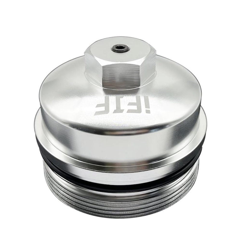 EC781 OIL FILTER CAP BILLET ALUMINUM ANODIZED FOR FL2016 03-07 6.0L 08-10 6.4L POWERSTROKE F250-F550 03-05 EXCURSION 3C3