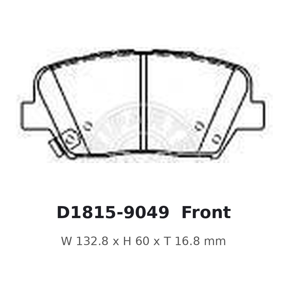 BRAKE PAD SET FRONT, SEMI-METALLIC