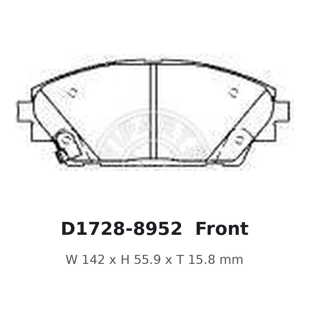BRAKE PAD SET FRONT, CERAMIC
