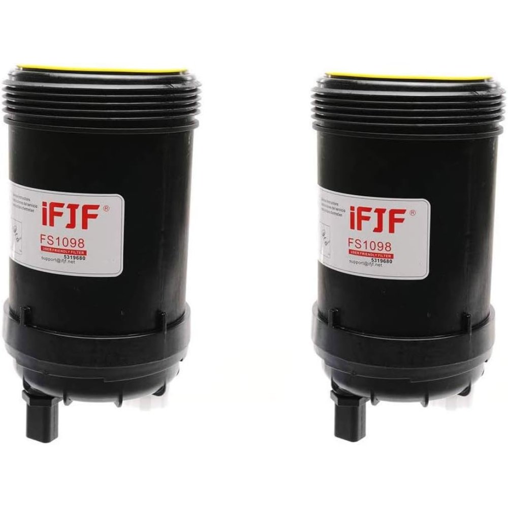 2-PACK FS1098 FUEL WATER SEPARATOR FOR CUMMINS B6.7 / ISL8.9