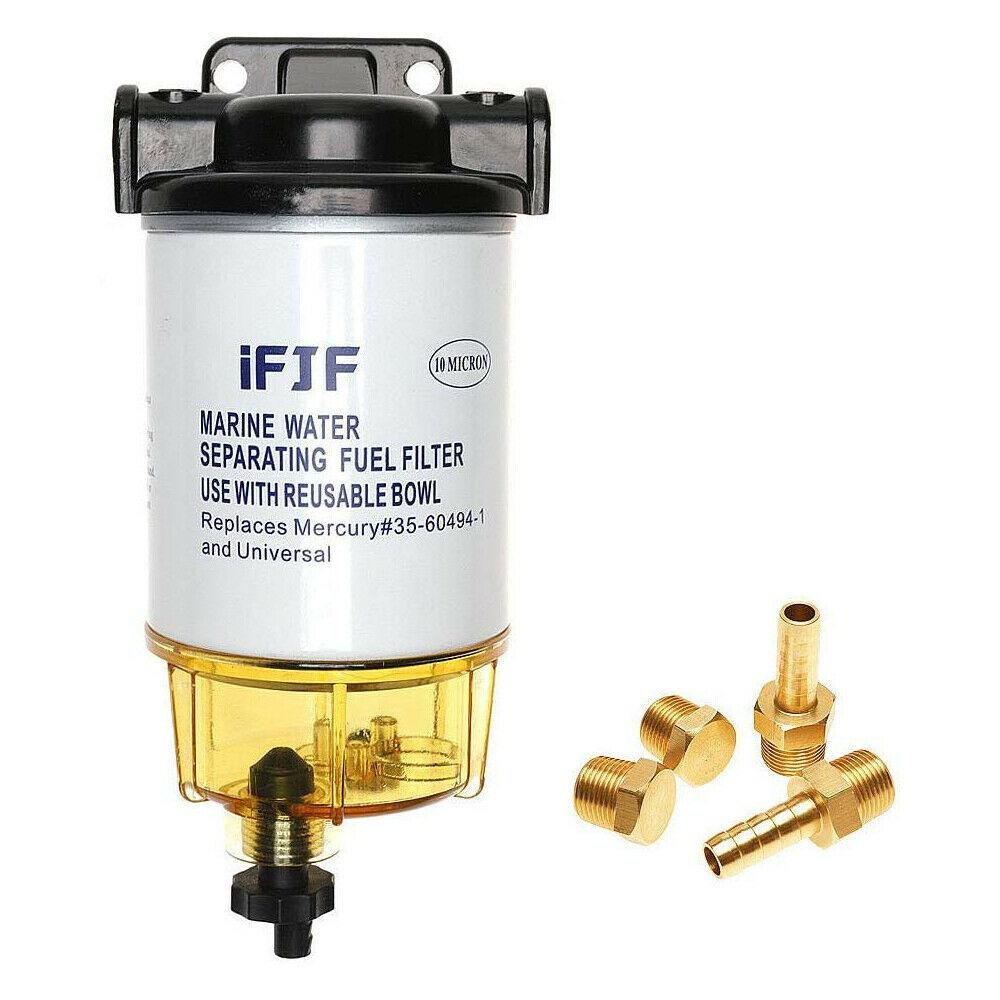 S3213 FUEL WATER SEPARATOR W/ CLEAR DRAIN BOWL MERCURY YAMAHA OUT