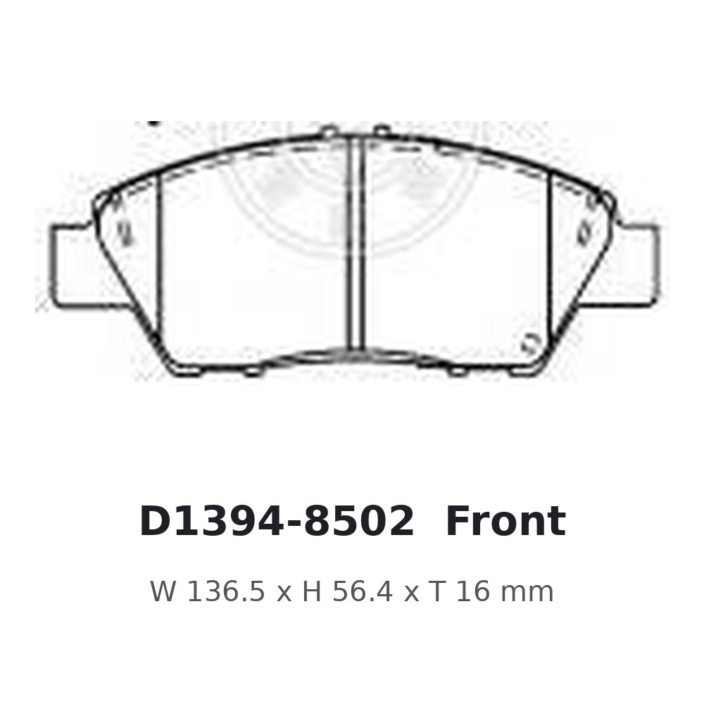 BRAKE PAD SET FRONT, SEMI-METALLIC