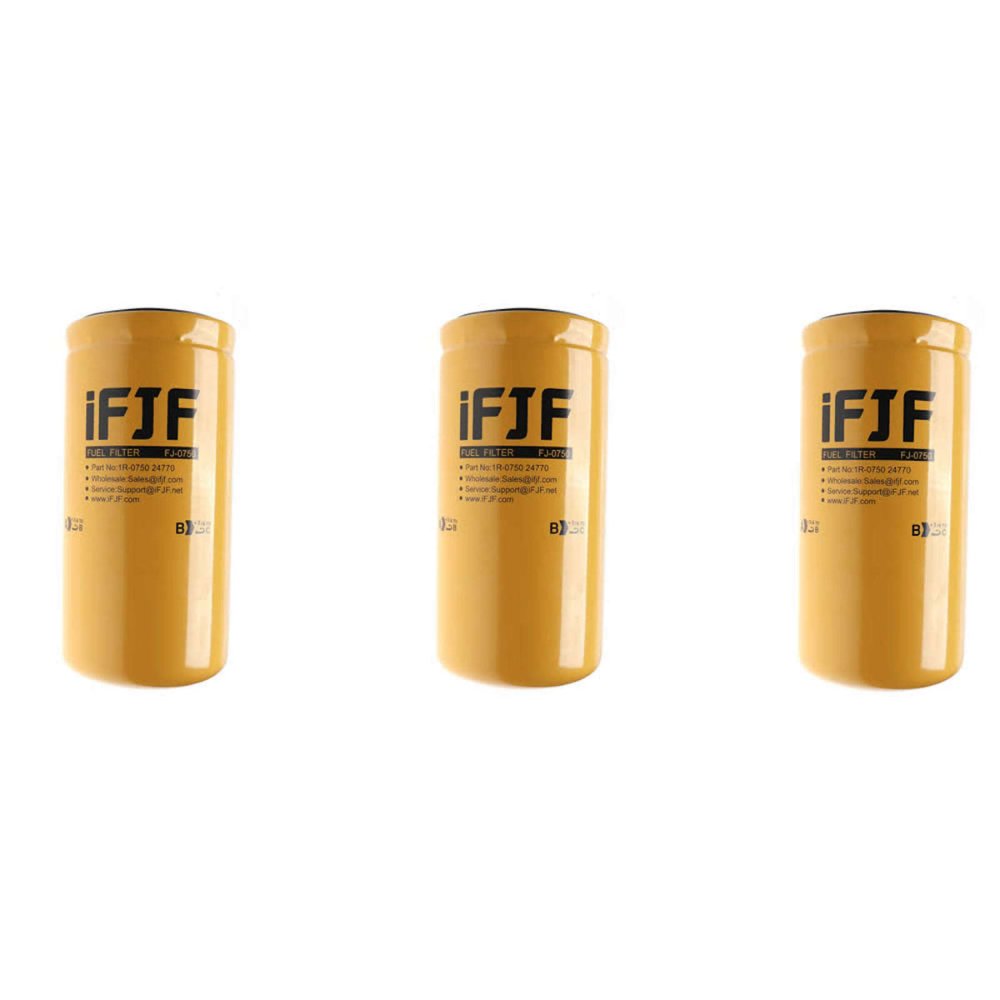 1R-0750 SECONDARY FUEL FILTER FOR DURAMAX 6.6L & CAT (3-PACK)