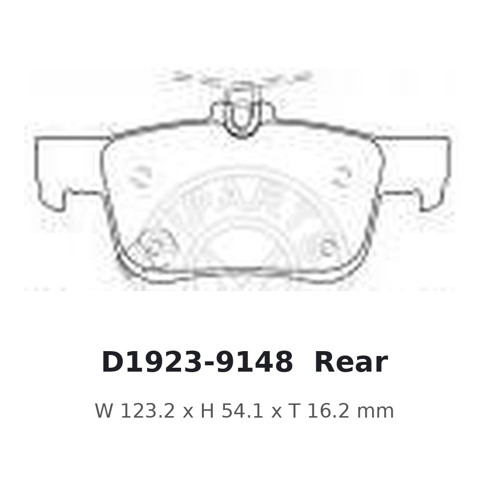 BRAKE PAD SET REAR, SEMI-METALLIC